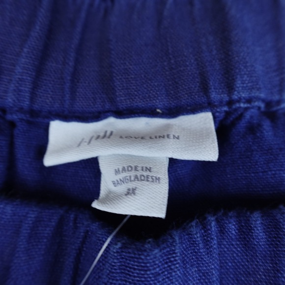 NWT J Jill Linen Pants Womens 3X Blue Ink European Flax 42x27 - Picture 7 of 9